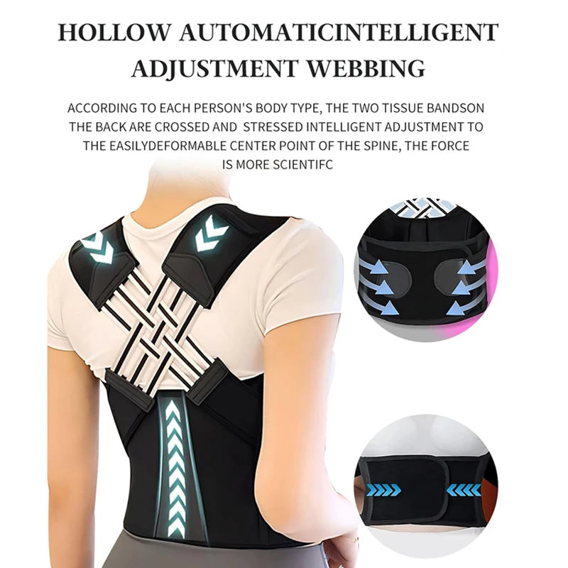 Breathable Back Posture Corrector – Adjustable Support Belt