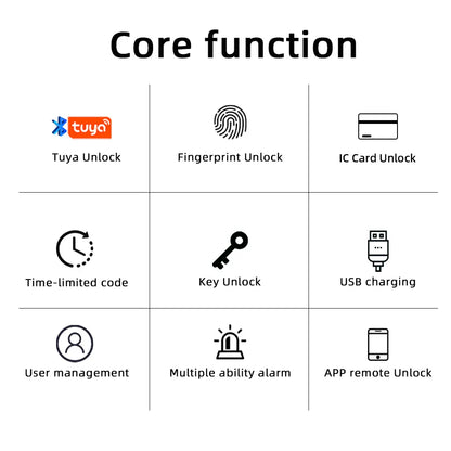 Tuya Smart Fingerprint Digital Door Lock with Multiple Unlocking Options