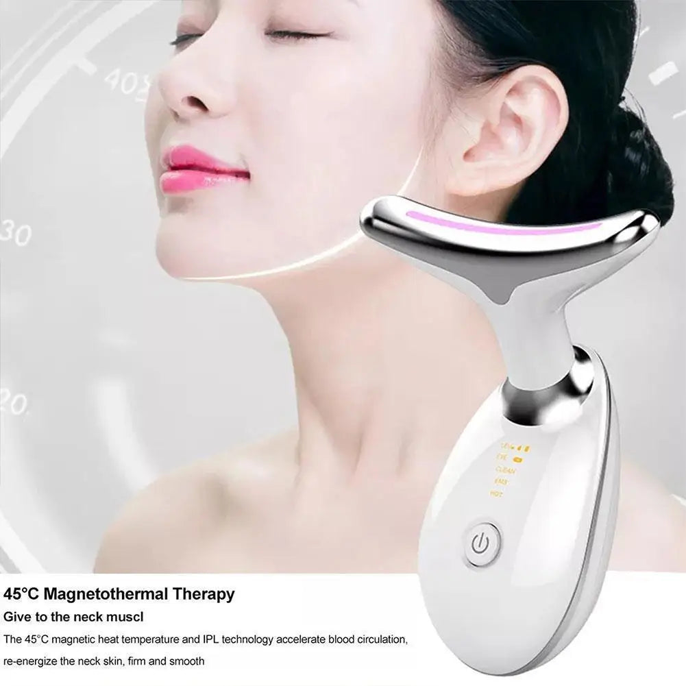 EMS Neck & Face Lifting Massager – Skin Tightening, LED Photon Therapy, Anti-Wrinkle, Double Chin Remover