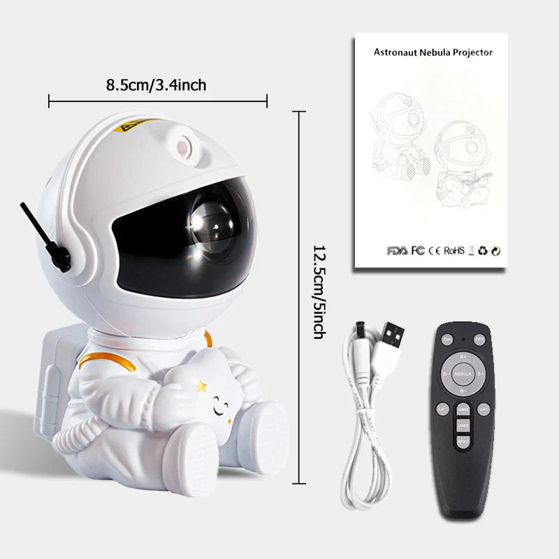 Astronaut Star Projector Night Light | 360° Galaxy Nebula | Remote Controlled
