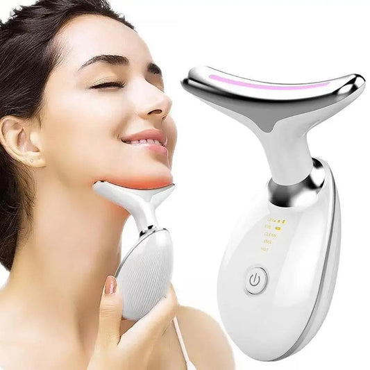 EMS Neck & Face Lifting Massager – Skin Tightening, LED Photon Therapy, Anti-Wrinkle, Double Chin Remover
