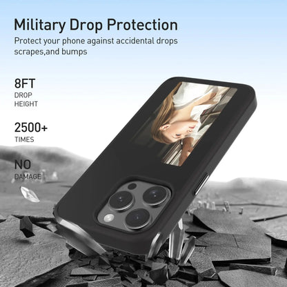 Smart NFC E-Ink Phone Case – Customizable Display, Shockproof Soft Shell for iPhone 15 Plus/14 Plus/13 Pro Max