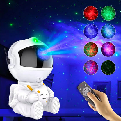 Astronaut Star Projector Night Light | 360° Galaxy Nebula | Remote Controlled