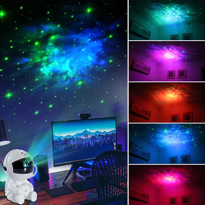 Astronaut Star Projector Night Light | 360° Galaxy Nebula | Remote Controlled