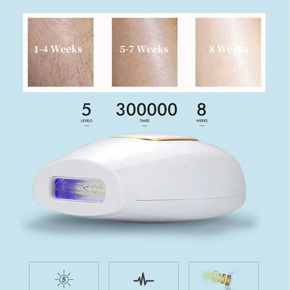 2024 IPL Laser Hair Removal Device – 500,000 Flashes, Painless & Permanent, for Body & Bikini, Home Use