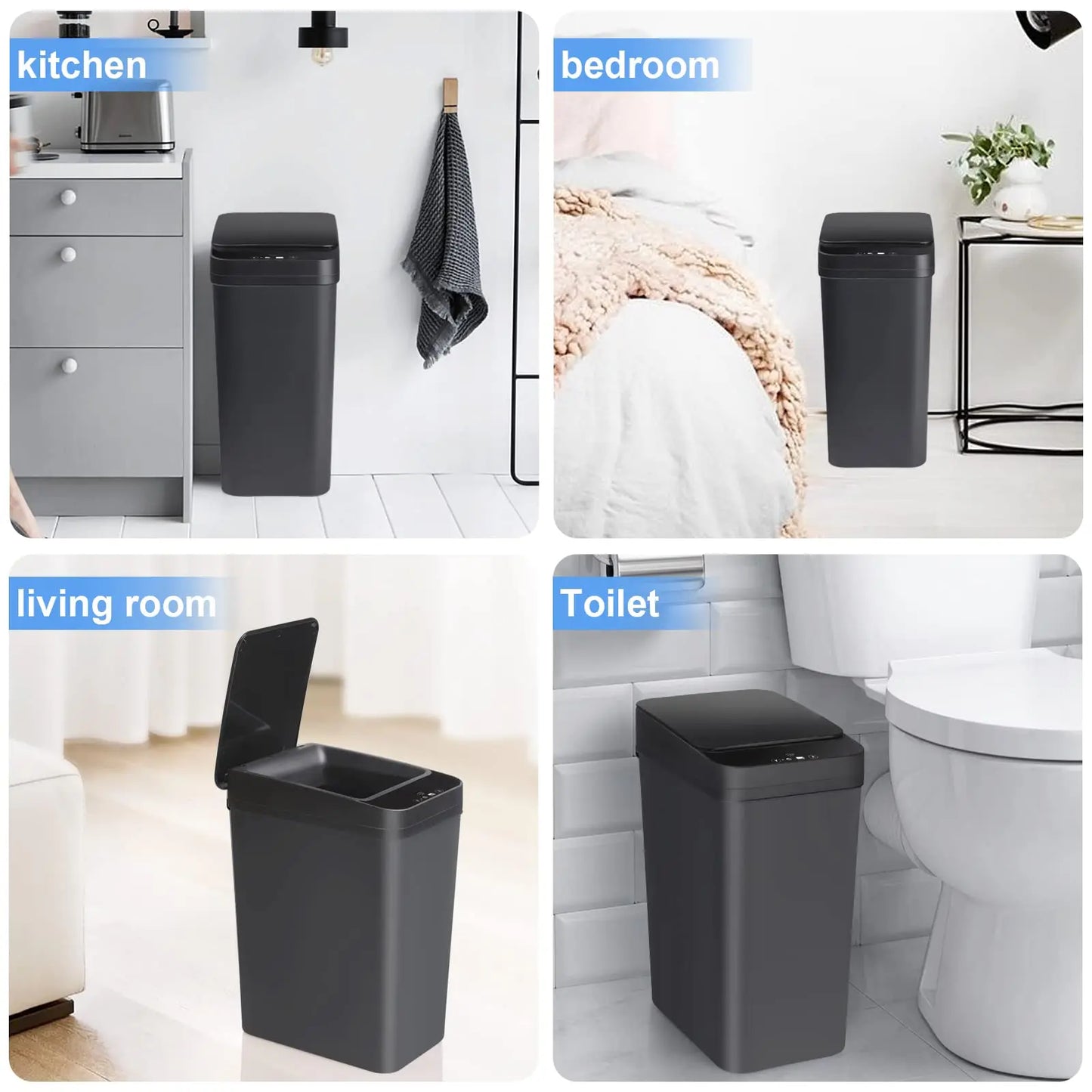 Automatic Kitchen Trash Can for Office,Living Room,Bedroom