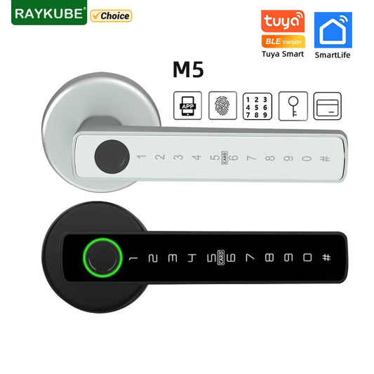 Tuya Smart Fingerprint Digital Door Lock with Multiple Unlocking Options